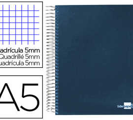 cahier-spirale-liderpapel-s-ri-e-paper-coat-a5-148x210mm-140f-80g-m2-quadrillage-5mm-coil-lock-coloris-bleu