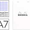 BLOC AGRAFA RHODIA WHITE N.11 A7 7.4X10.5CM COUVERTURE CARTE ENDUITE 80F 80G 5X5MM MICROPERFORA BLANC BLOC AGRAFA RHODIA WHITE N.11 A7 7.4X10.5CM COUVERTURE CARTE ENDUITE 80F 80G 5X5MM MICROPERFORA BLANC