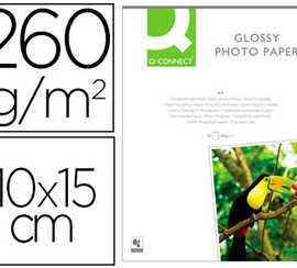 papier-photo-q-connect-jet-d-e-ncre-glaca-ultra-brillant-100x150mm-260g-m2-compatible-toute-imprimante-paquet-25-feuille