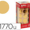 GOMMETTE MATALLISAE APLI AGIPA RONDE DIAMETRE 20MM COLORIS OR ROULEAU 1770 UNITAS GOMMETTE MATALLISAE APLI AGIPA RONDE DIAMETRE 20MM COLORIS OR ROULEAU 1770 UNITAS