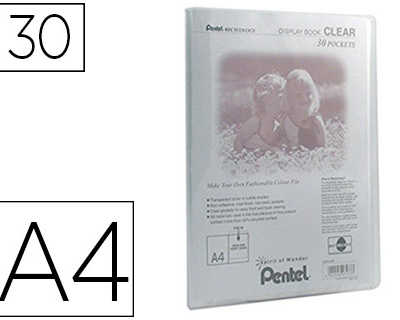 prot-ge-documents-pentel-clear-a4-30-pochettes-transparentes