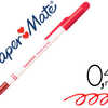 STYLO-BILLE PAPER MATE FINE CARBURE ET MEDIUM ÉCRITURE FINE 0.4MM ENCRE CLASSIQUE BILLE INDÉFORMABLE COULEUR ROUGE