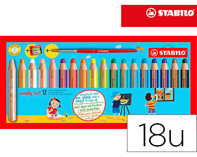 crayon-couleur-stabilo-woody-3in1-multi-talents-1-taille-crayon-1-pinceau-tui-carton-18-unit-s