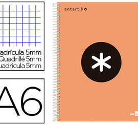 cahier-spirale-liderpapel-antartik-a6-10-5x14-8cm-200p-100g-m2-quadrillage-5mm-coil-lock-coloris-p-che