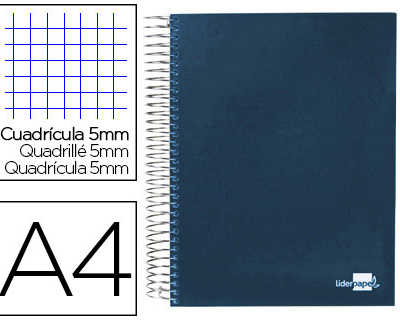 cahier-spirale-liderpapel-s-ri-e-paper-coat-a4-210x297mm-140f-80g-m2-quadrillage-5mm-coil-lock-coloris-bleu