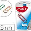 TROMBONE MAPED 25MM COULEUR BO ÎTE PLASTIQUE 100 UNITAS TROMBONE MAPED 25MM COULEUR BO ÎTE PLASTIQUE 100 UNITAS