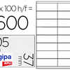ATIQUETTE ADHASIVE APLI AGIPA IMPRIMANTE LASER COPIEUR 105X37MM BOÎTE 1600 UNITAS ATIQUETTE ADHASIVE APLI AGIPA IMPRIMANTE LASER COPIEUR 105X37MM BOÎTE 1600 UNITAS