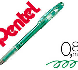 roller-pentel-m-tal-slicci-pointe-aiguille-criture-fine-0-8mm-corps-fin-court-13-5cm-encre-gel-couleur-vert