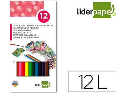 crayon-couleur-liderpapel-aqua-rellable-coloris-assortis-atui-carton-12-unitas