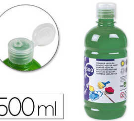 gouache-scolaire-liderpapel-liquide-lavable-fermeture-s-curit-brillante-coloris-vert-fonc-flacon-500ml