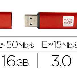 cle-usb-rouge-papier-3-0-16gb-lecture-50mb-s-ecriture-15mb-sflash-coloris-rouge