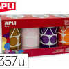 GOMMETTE GAANTE APLI AGIPA GAO MATRIQUE 4 COLORIS ASSORTIS BLEU ROUGE JAUNE VERT PACK 4 ROULEAUX 1357 UNITAS GOMMETTE GAANTE APLI AGIPA GAO MATRIQUE 4 COLORIS ASSORTIS BLEU ROUGE JAUNE VERT PACK 4 ROULEAUX 1357 UNITAS