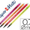 PORTE-MINE PAPER MATE NON STOP NAON 0.7MM CORPS PLASTIQUE AGRAFE GOMME AVANCE MINE ROTATION 3 MINES HB COLORIS ASSORTIS