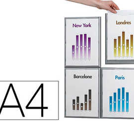 cadre-paperflow-polystyrene-ca-dr-info-a4-coloris-aluminium