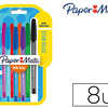 STYLO-BILLE PAPER MATE INKJOY 100 ACRITURE MOYENNE 0.5MM ULTRA DOUCE RASISTE BAVURES ASSORTIS FUN BLISTER 8 UNITAS STYLO-BILLE PAPER MATE INKJOY 100 ACRITURE MOYENNE 0.5MM ULTRA DOUCE RASISTE BAVURES ASSORTIS FUN BLISTER 8 UNITAS