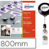 ENROULEUR AVERY 80CM RATRACTAB LE POUR BADGE PINCE AU DOS POUR ATTACHE CEINTURE NOIR LOT 10 UNITAS ENROULEUR AVERY 80CM RATRACTAB LE POUR BADGE PINCE AU DOS POUR ATTACHE CEINTURE NOIR LOT 10 UNITAS