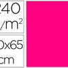 PAPIER CARTONNÉ LIDERPAPEL DES SIN TRAVAUX MANUELS 240G/M2 50X65CM UNICOLORE FUCHSIA