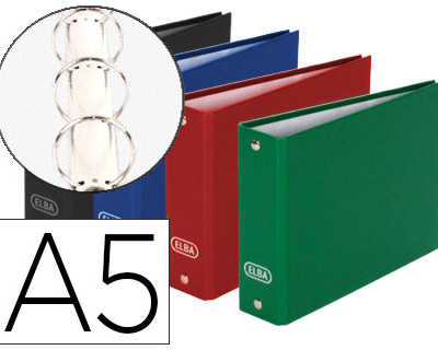 classeur-elba-balacron-2-annea-ux-25mm-format-al-italienne-a5-210x148mm-dos-40mm-capacita-100-fiches-coloris-assortis