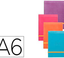 pochette-rhodiarama-webpocket-a6-9x14cm-couverture-simili-cuir-coloris-assortis-fermeture-lastique-orange