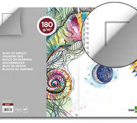 bloc-liderpapel-papier-dessin-artistique-spirale-avec-encadrement-180g-m2-format-a3-460x325mm-20f