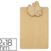 PORTE BLOC-NOTES EN BOIS À DÉCORER PINCE MOTIF LAPIN 12X18CM