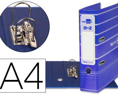 classeur-levier-liderpapel-a4-filing-system-carton-rembord-1-9mm-dos-75mm-rado-compresseur-m-tal-bleu