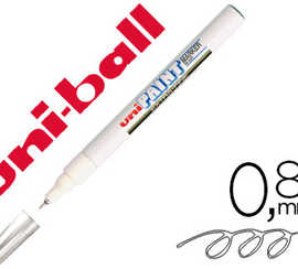 marqueur-uniball-paint-marker-permanent-pointe-extra-fine-encre-base-huile-tous-supports-rasiste-800-degras-blanc
