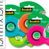 DAVIDOIR SCOTCH COOL COLORS CO LORIS VERT BLEU ROSE ORANGE + 1 RUBAN ADHASIF MAGIC 19MMX19M DAVIDOIR SCOTCH COOL COLORS CO LORIS VERT BLEU ROSE ORANGE + 1 RUBAN ADHASIF MAGIC 19MMX19M