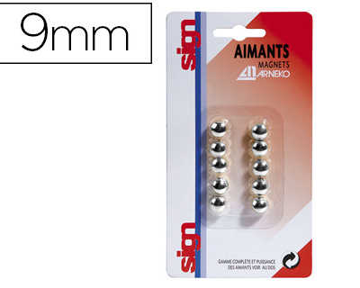 aimant-sign-rond-matallisa-dia-metre-9mm-coloris-argent-pack-10-unitas