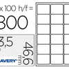 ATIQUETTE ADHASIVE AVERY LASER ACOLOGIQUE ENVELOPPES CLASSIQUES 63.5X46.6MM BOÎTE 1800 UNITAS ATIQUETTE ADHASIVE AVERY LASER ACOLOGIQUE ENVELOPPES CLASSIQUES 63.5X46.6MM BOÎTE 1800 UNITAS
