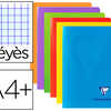 CAHIER PIQUA CLAIREFONTAINE MI MESYS COUVERTURE POLYPROPYLENE A4+ 24X32CM 96 PAGES 90G RAGLURE SAYES INCOLORE