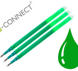 recharge-roller-q-connect-encre-effacable-couleur-vert-set-de-3u