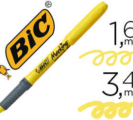 surligneur-bic-grip-caoutchouc-pointe-biseaut-e-coloris-jaune