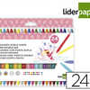 FEUTRE COLORIAGE LIDERPAPEL DU O 2 POINTES FIBRE 5MM ET 2.5MM LONGUEUR ACRITURE 800M BOÎTE CARTON 24 UNITAS FEUTRE COLORIAGE LIDERPAPEL DU O 2 POINTES FIBRE 5MM ET 2.5MM LONGUEUR ACRITURE 800M BOÎTE CARTON 24 UNITAS
