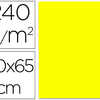 PAPIER CARTONNÉ LIDERPAPEL DES SIN TRAVAUX MANUELS 240G/M2 50X65CM UNICOLORE JAUNE CITRON