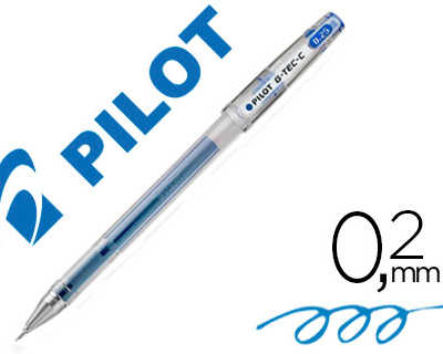 stylo-bille-pilot-g-tec-c4-poi-nte-hi-tec-acriture-extra-fine-0-2mm-encre-gel-corps-translucide-bleu