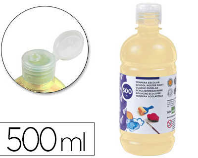 gouache-scolaire-liderpapel-liquide-lavable-fermeture-s-curit-brillante-coloris-chair-flacon-500ml