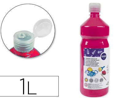 gouache-scolaire-liderpapel-li-quide-lavable-fermeture-s-curit-brillante-coloris-fuchsia-1000ml