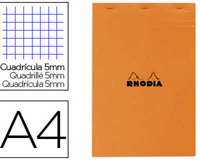 bloc-bureau-rhodia-a4-papier-v-alin-surfin-couverture-enduite-enveloppante-210x297mm-80f-datachables-80g-5x5mm-orange