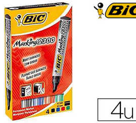 marqueur-bic-permanent-marking-2300-pointe-biseautae-traca-3-5mm-corps-plastique-encre-base-alcool-bo-te-4-unitas