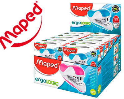 pr-sentoir-de-20-mini-agrafeuses-maped-ergologic-24-6-et-26-6-coloris-assortis