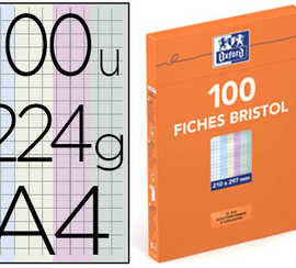 fiche-bristol-oxford-224g-210x-297mm-non-perforae-quadrillage-5x5mm-coloris-assortis-bo-te-chevalet-100-unitas