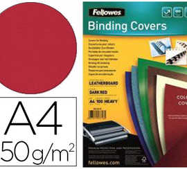 couverture-fellowes-grain-cuir-250g-format-a4-coloris-rouge-fonca-paquet-100-unitas