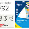 ATIQUETTE ADHASIVE APLI AGIPA MULTI-USAGE 12X18.3MM LASER JET D'ENCRE FORMATS PARAMATRAS ATUI A5 1792 UNITAS ATIQUETTE ADHASIVE APLI AGIPA MULTI-USAGE 12X18.3MM LASER JET D'ENCRE FORMATS PARAMATRAS ATUI A5 1792 UNITAS