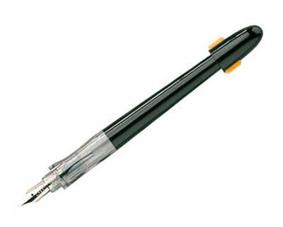 stylo-plume-pilot-plumix-calli-graphie-pointe-large-rechargeable-cartouches-internationales-courtes-corps-noir