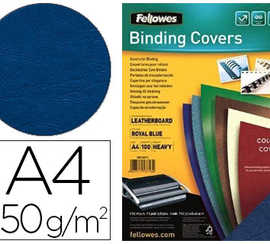 couverture-fellowes-grain-cuir-250g-format-a4-coloris-bleu-royal-paquet-100-unitas