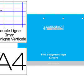 bloc-conqu-rant-a4-classique-apprentissage-criture-r-glure-maternelle-210x297mm-160-pages-90g