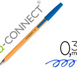 stylo-bille-q-connect-criture-fine-0-3mm-encre-classique-bille-ind-formable-capuchon-encre-couleur-bleu