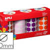 GOMMETTE APLI KIDS PERMANENTE RONDE 20MM COLORIS ROSE MARRON LILAS ORANGE BOÎTE 4 ROULEAUX GOMMETTE APLI KIDS PERMANENTE RONDE 20MM COLORIS ROSE MARRON LILAS ORANGE BOÎTE 4 ROULEAUX
