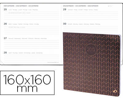 agenda-quo-vadis-weekly-medium-multilingue-160x160mm-semainier-reliure-cousue-coloris-iris-chevrons